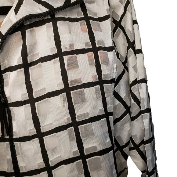 Lior Paris Victoria Zip Front Casual Dress Jacket Three Quarter Sleeve Size L - Picture 4 of 6